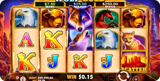 Wolf Gold slot game paylines